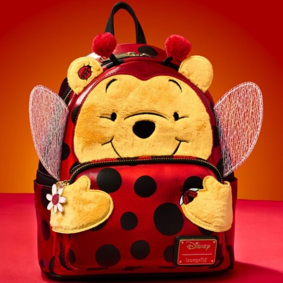 Winnie The Pooh Loungefly Ladybug Cosplay Halloween Backpack Ladybird Disney - Picture 1 of 7